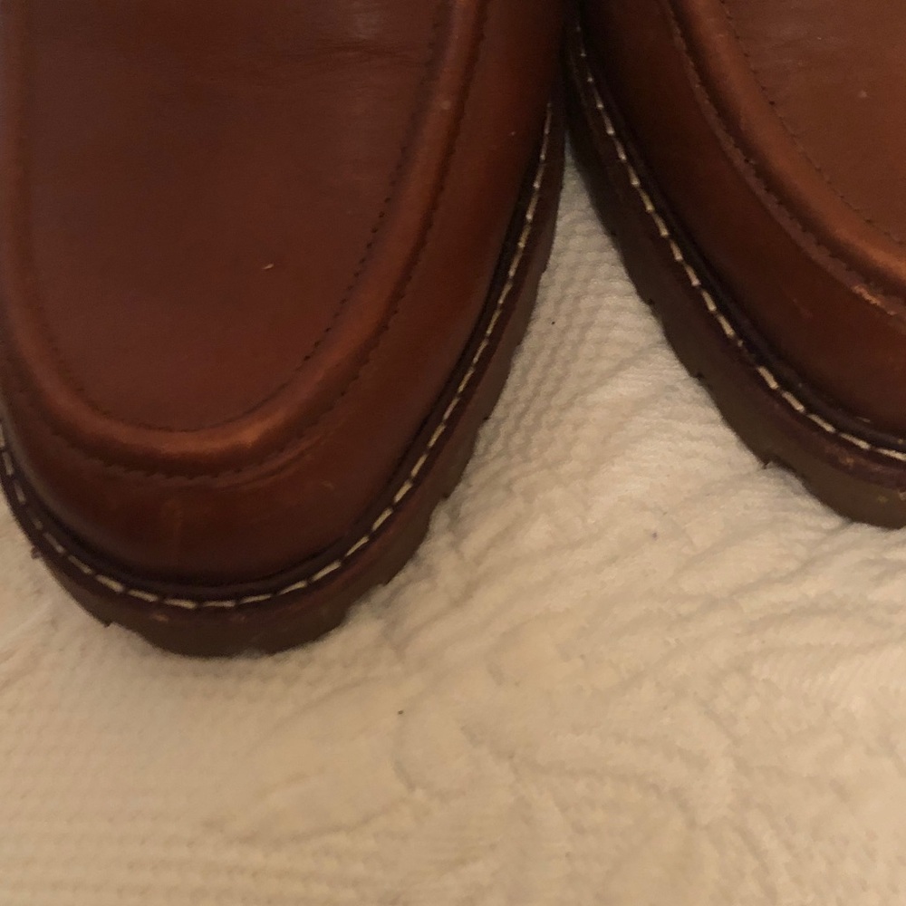 Madewell Brown Leather Slip-On Loafer Mules with lug sole - Picture 6 of 10